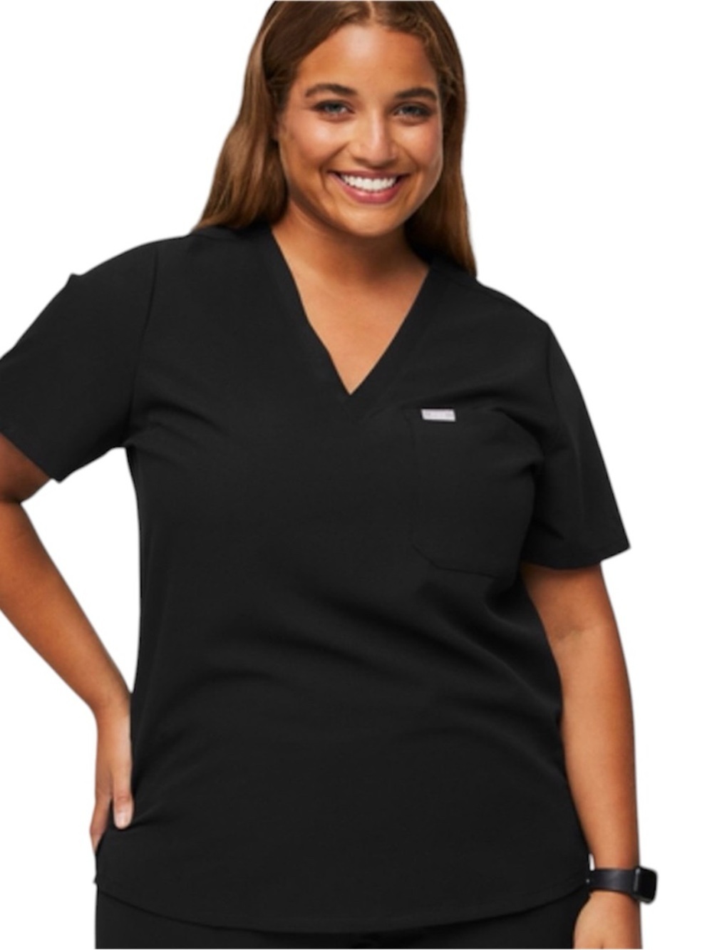 Figs Catarina One-Pocket Scrub Top Black Size 3XL